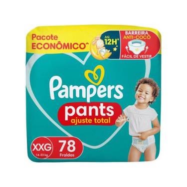 Imagem de Fralda Calça Pampers Pants Ajuste Total - Tam. XXG 14 a 23kg 78 Unidad