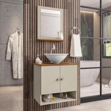 Imagem de Gabinete Banheiro Deli Cuba Lume Bco Torneira DL08 Valv ABS - Loja Doc