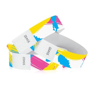 Imagem de Pulseiras Tyvek 500 Wristco 90s para eventos – cortes de segurança e design à prova de adulteração para evitar a reutilização – Pulseiras de grau premium para identificação hospitalar e médica, festa