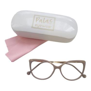 Imagem de Armação Para Óculos Grau Feminino Gatinho Malala Nude - Palas Eyewear