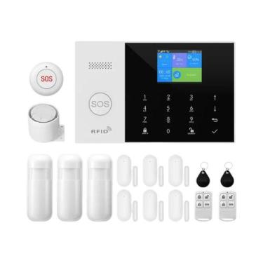 Imagem de Sistema De Alarme Sem Fio Para Casa Inteligente Tuya GSM WiFi Compatív