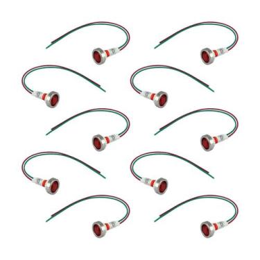 Imagem de 10x Lâmpada Sinaleiro Olho de Boi Xd10-7 / 24v - Vermelho - CHIPSCE, 0