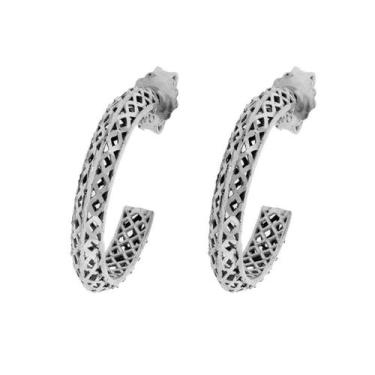 Imagem de Brinco de Prata Meia Argola Filigrana 18mm - Convex