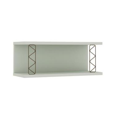 Imagem de Armário Aéreo Cozinha Aberto 80cm 100% Mdf com Metalon Mint - Genialfl