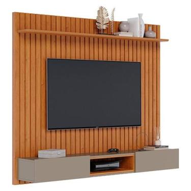 Imagem de Painel para TV Home Suspenso Ripado Loft 1.8 Nature Gianduia - Imcal