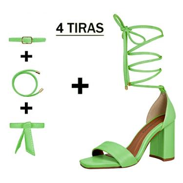 Imagem de Sandália Troca Tira Salto Alto Grosso Luiza Sobreira Verde Mod. 2165-2