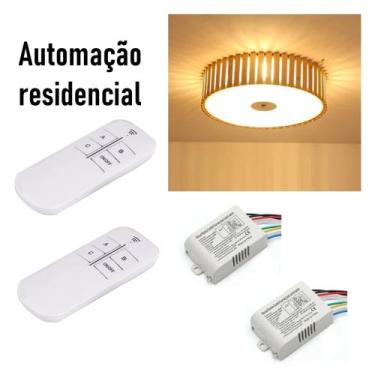 Imagem de Kit 02 interruptor Inteligente 3 vias sem fio para lâmpada led, lustre