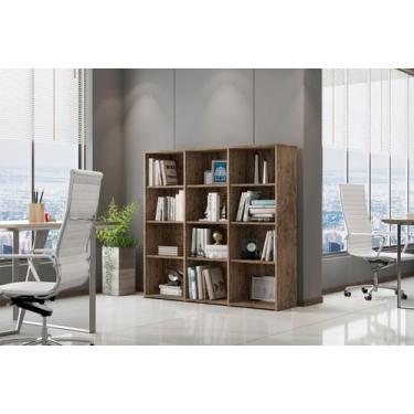 Imagem de Livreiro Multiuso 9 Prateleiras Trinidad Castani Casa Moderna - Casa M