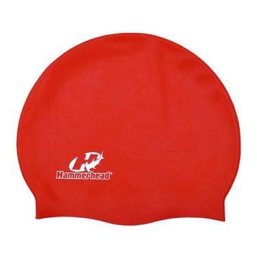 Imagem de Touca De Natação Silicone Adulto XL Lisa Hammerhead, Vermelho