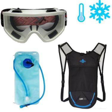 Imagem de Bolsa De Hidrataçao 2l Oculos Motocross Trilha Enduro Kit Mochila Mtb 