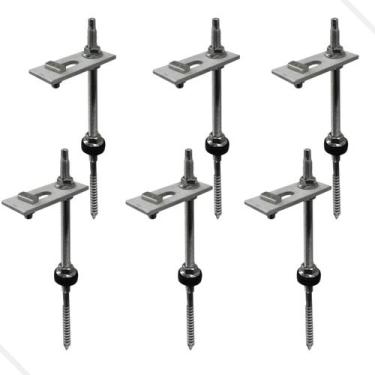 Imagem de Suporte Haste Fixa Painel Solar Telha Fibrocimento 06 Und - GB ELETRIC