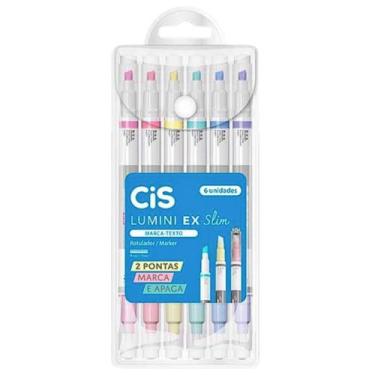 Imagem de Marca Texto Lumini Slim 2 Pontas Marca e Apaga - Cis