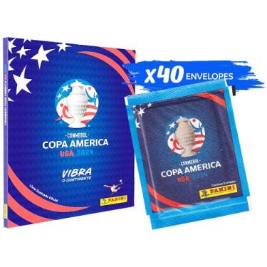 Imagem de Kit Álbum Capa Dura Copa América USA 2024 + 200 Figurinhas - Panini