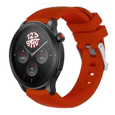 Imagem de Pulseira Silicone Fecho Prata compatível com GTR4 GTR 4 A2166 / GTR3 /