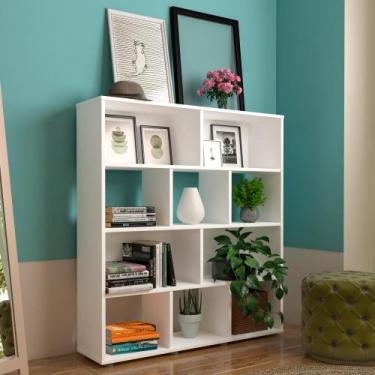 Imagem de Estante Com 10 Nichos Artely Book Cor Branca