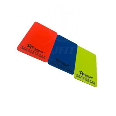 Imagem de Kit Cartao Arbitro Futsal Juiz Futebol Profissional Amarelo Vermelho A