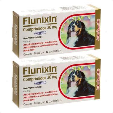 Imagem de 2 Flunixin 20mg Anti-inflamatório Para Cães 10 Comprimidos - Chemitec