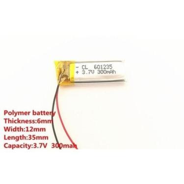 Imagem de Bateria 3,7v 300mah 6mm X 12mm X 35mm 1 Unidade  - bgb