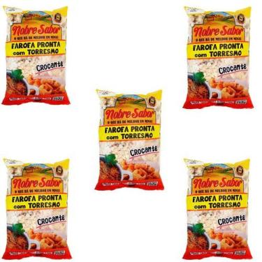 Imagem de Farofa De Mandioca Com Torresmo -  Kit com 5 Pacotes - Nobre Sabor