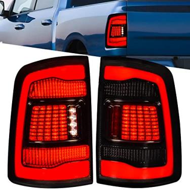 Imagem de Kingory Luz traseira de LED completa para Dodge 2009-2018 Ram 1500 Conjunto de lâmpada traseira par de luzes traseiras caixa preta de substituição