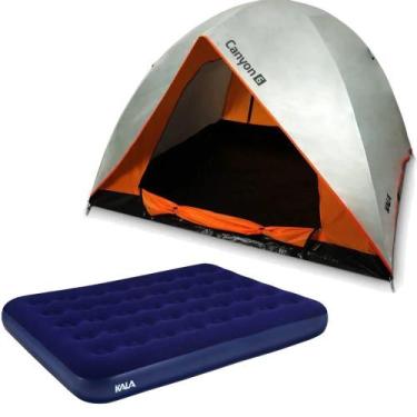 Imagem de Barraca Camping Canyon Antifungo até 6 Pessoas + Colchão de Casal Infl