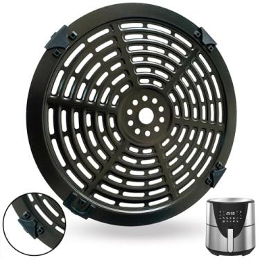 Imagem de HQT Frigideira a ar de 8 litros para fritadeiras a ar BELLA Pro Series 8QT, grelhador a ar premium, bandeja de placa crocante, prateleira de grade de inserção para fritadeiras Bella Air de 8 litros,