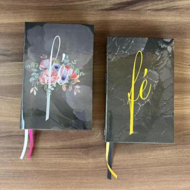 Imagem de Kit 2 Bíblias Sagradas Fé Feminina e Fé Masculina LETRA HIPER GIGANTE 