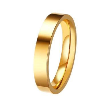 Imagem de Aliança Avulsa Ouro 18k Banhada Reta Tungstênio 3mm - Oremte, 24