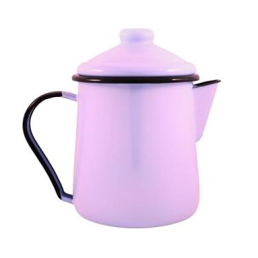 Imagem de Leiteira Esmaltada Tradicional 12 Rosa Claro 1100 Ml - Ewel