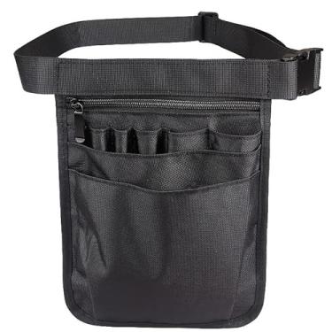 Imagem de Cinto Organizador Médico para Enfermeira, Pochete de Enfermeira com Vários Compartimentos, Bolsa de Cintura de Armazenamento para Tesoura Médica, Kit de Ferramenta, Preto, Preto, 10"x7"