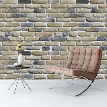 Imagem de Papel de Parede - Tijolinho Tom Cinza Variado - Studio Art, 10