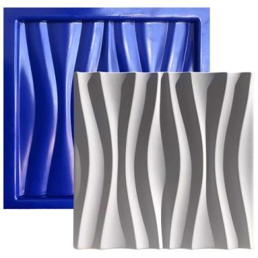 Imagem de Forma 3D Gesso e Cimento ABS 1mm - Riviera 30x30 cm - Xmoldes Formas 3
