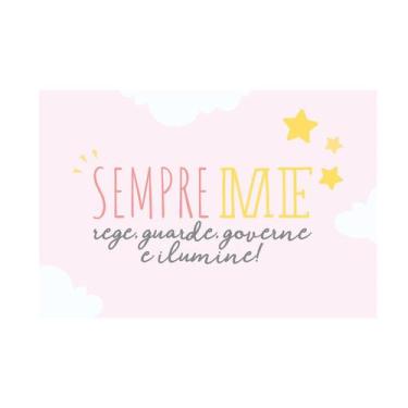 Imagem de Placa Decorativa Frase Anjo da Guarda Infantil Rosa 30x40cm - Quartinh