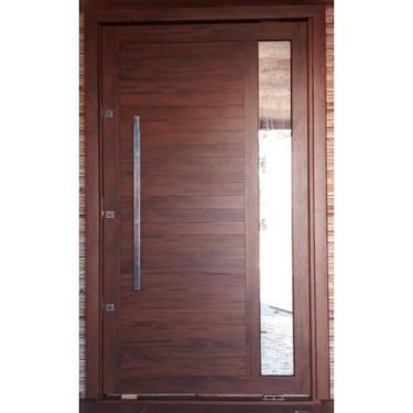 Imagem de Porta Pivotante Lambri Alumínio 221 x 127 x 11cm Puxador Visor Esp. Di