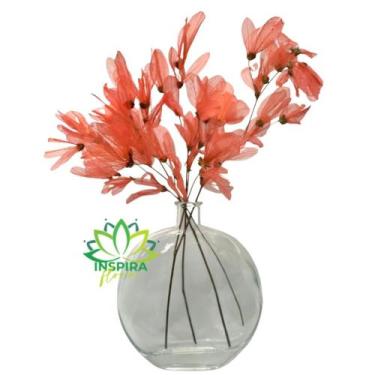Imagem de Arranjo Floral Garrafa De Vidro Redonda C Magnólia No Galho - Inspira 