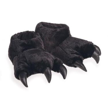 Imagem de Pantufa Juvenil Preta Garra Pantera Unissex Europa Ref.862, P, Unissex