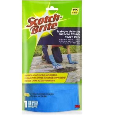 Imagem de Luva Limpeza Pesada SCOTCH-BRITE TAM P Azul 3M