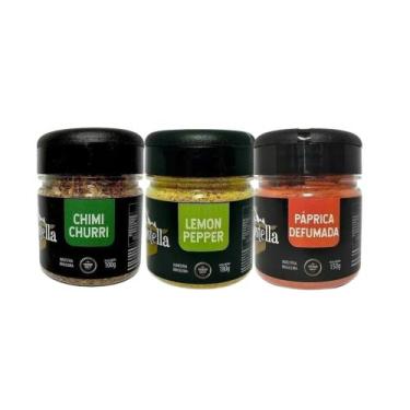 Imagem de Kit temperos Chimichurri + Lemon Pepper + Páprica Defumada - Campostel