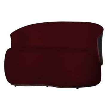 Imagem de Namoradeira Beatriz Suede Bordo Composê material sintético Marrom - Va