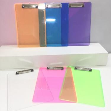 Imagem de Prancheta Plástica 32x22cm Ofício Clip Board A4 Transparente - Garras 