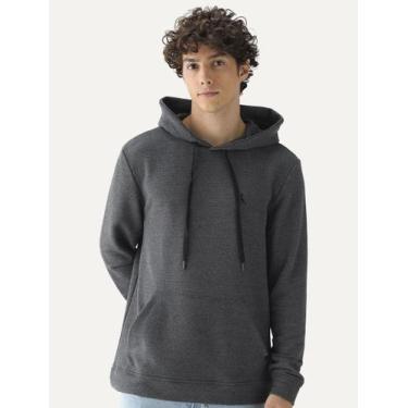Imagem de Casaco Reserva Masculino Moletinho Hoodie Capuz Grafite Mescla, L/G