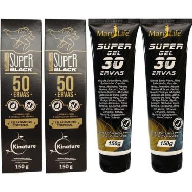 Imagem de Kit 2 Pomada Massageadora 50 Ervas + 2 Super Gel 30 Ervas 150g - Bio I