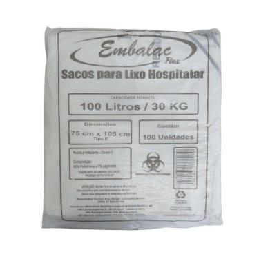 Imagem de Saco para Lixo Infectante 100 litros Embalac com 100 unidades