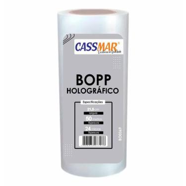 Imagem de Bopp Holográfico Pedras 3D Bobina com 21,5cmx50m Cassmar 01un