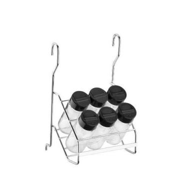 Imagem de Suporte para Temperos para barra Organizador Cozinha 6 potes - Schmitt