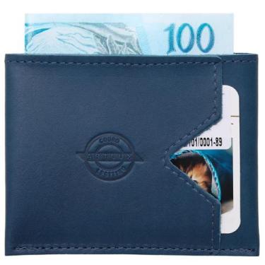 Imagem de Carteira  Slim Porta Cartões e CNH Artlux em Couro 953, Azul