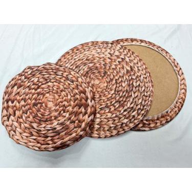 Imagem de Sousplat estampa Ratã impressa tecido Microfibra - NSW, 1 Peça, com ba