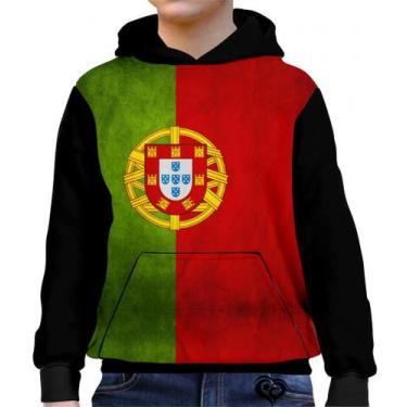 Imagem de Moletom Bandeira Portugal Infantil UNISSEX Blusa canguru - Alemark, 12