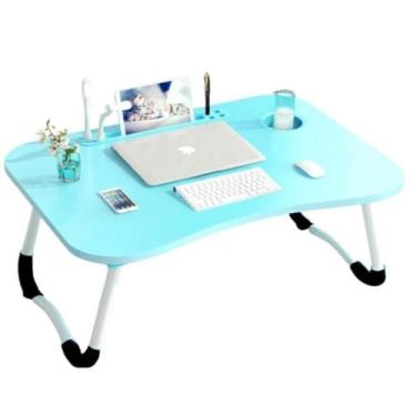 Imagem de Mesa para notebook home office com usb ventilador iluminação cama sofa