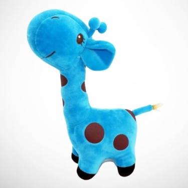 Imagem de GIRAFINHA Bichinho de Pelúcia Girafa Brinquedo de Cachorro Pet Mordedor Sem Apito (AZUL)
